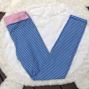 {Hanna Andersson} Blue & White Striped Leggings